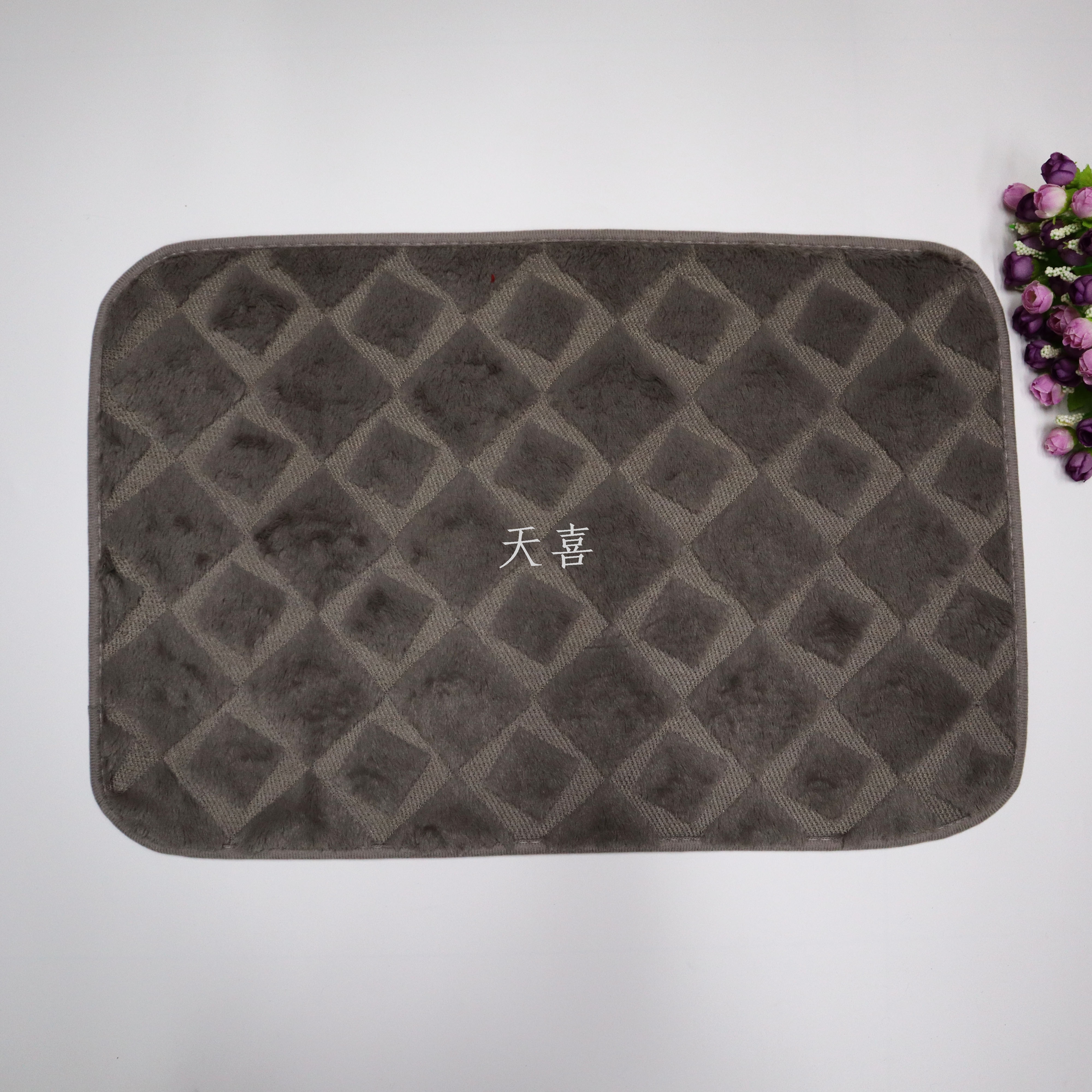 Super soft rabbit fur jacquard carpet, bedroom bedside blanket, living room floor mat, anti-rabbit fur carpet, Nordic floor mat pic 3