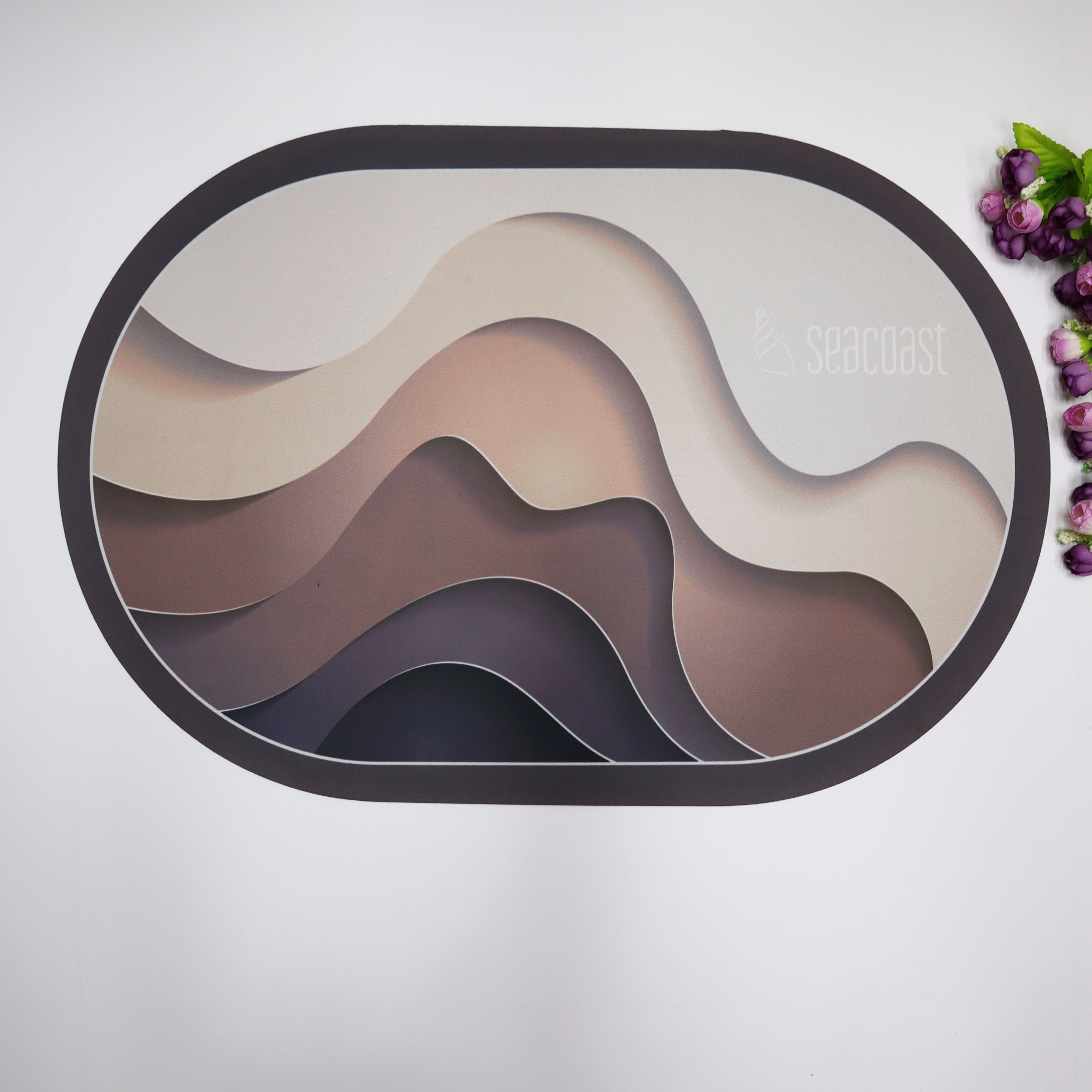 Diatom mud water-absorbing oval floor mat, anti-slip soft foot mat for bathroom door, quick-drying carpet, toilet mat pic 10