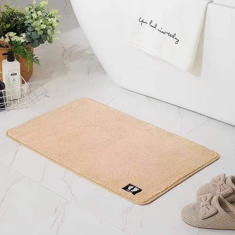 Straight plush thickened floor mat carpet, simple kitchen and bathroom door mat, bathroom anti-slip mat, absorbent foot mat pic 3