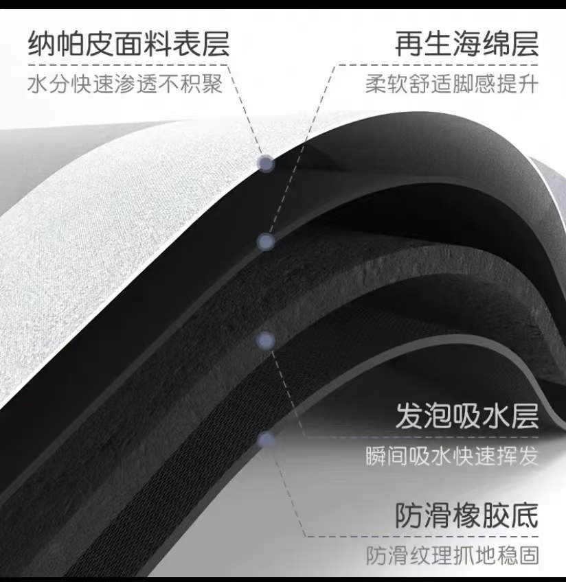 Diatom mud water-absorbing oval floor mat, anti-slip soft foot mat for bathroom door, quick-drying carpet, toilet mat pic 8