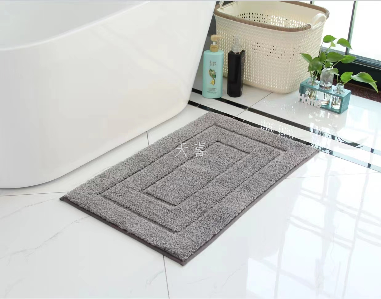 Super soft bathroom anti-slip absorbent door mat, bedroom foyer entrance mat pic 2