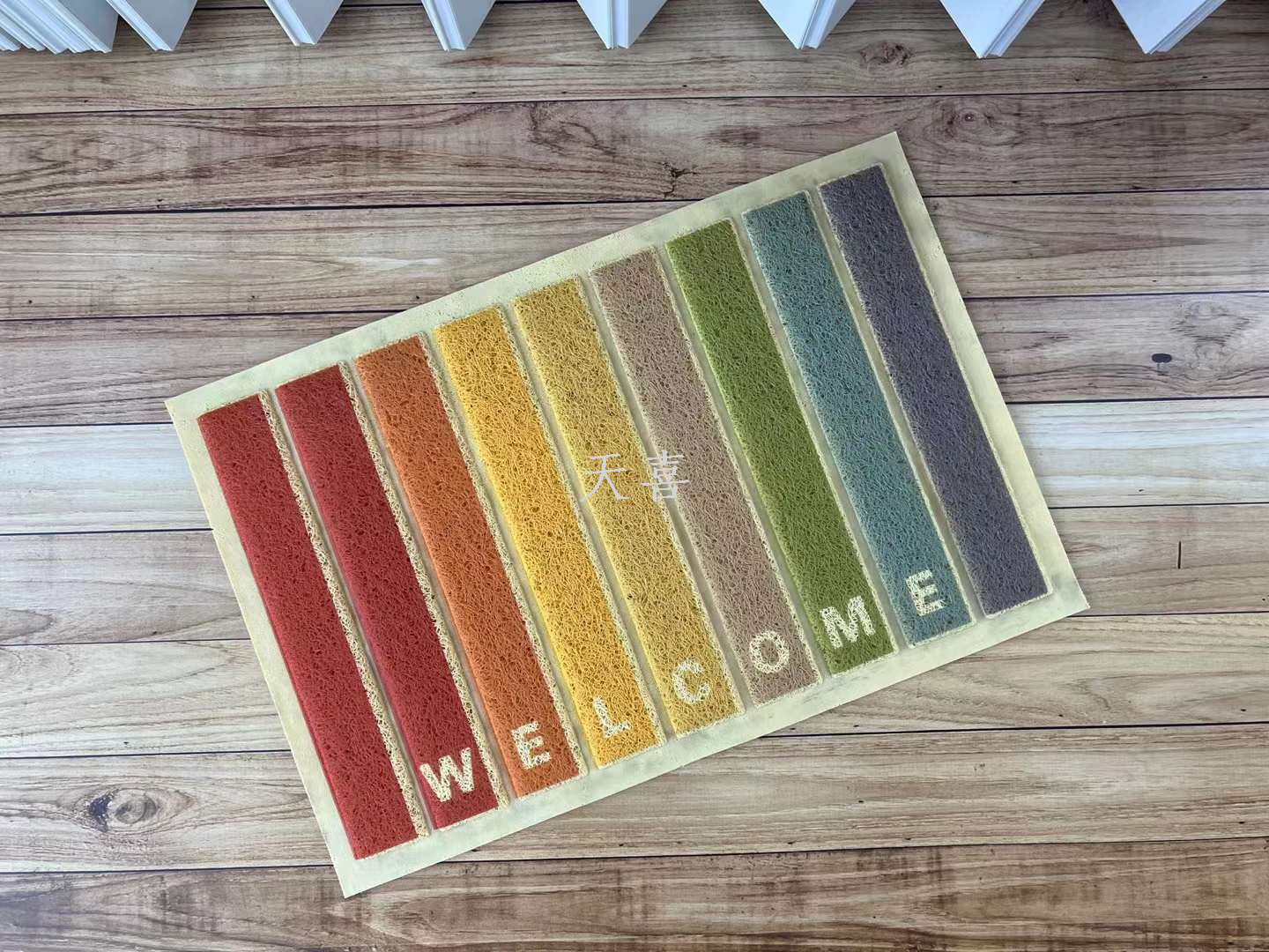 Threaded PVC digital three-dimensional printed brushed door mat, foot mat, anti-slip mat, logo advertisement, entrance door mat pic 2