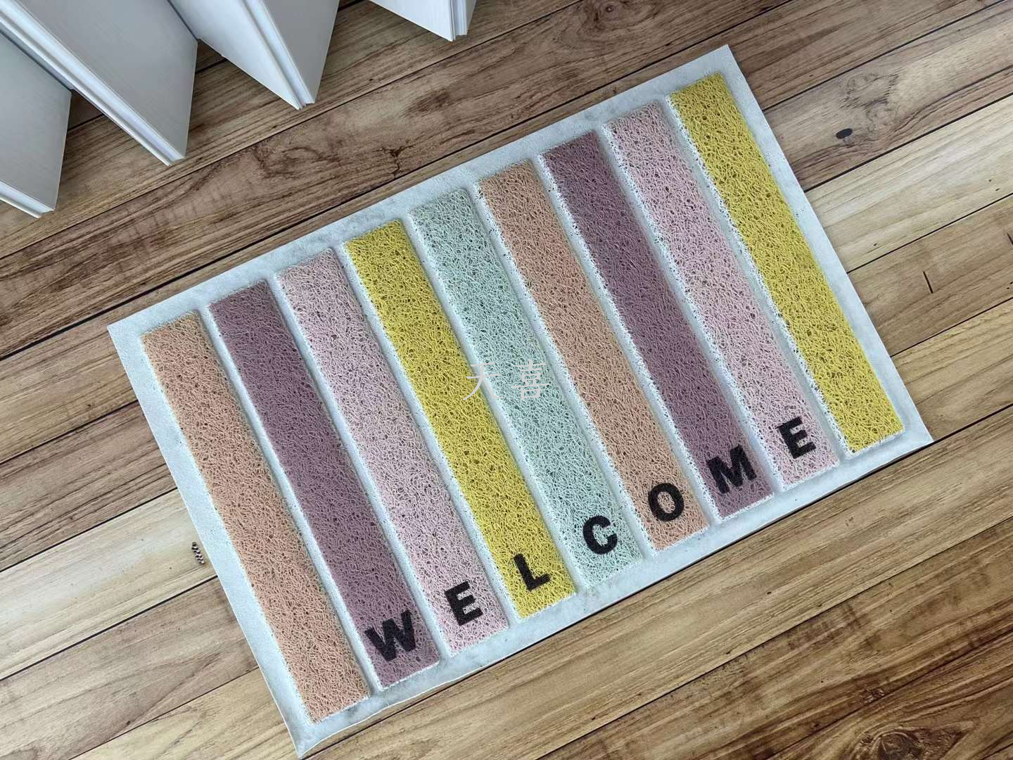 Threaded PVC digital three-dimensional printed brushed door mat, foot mat, anti-slip mat, logo advertisement, entrance door mat pic 9