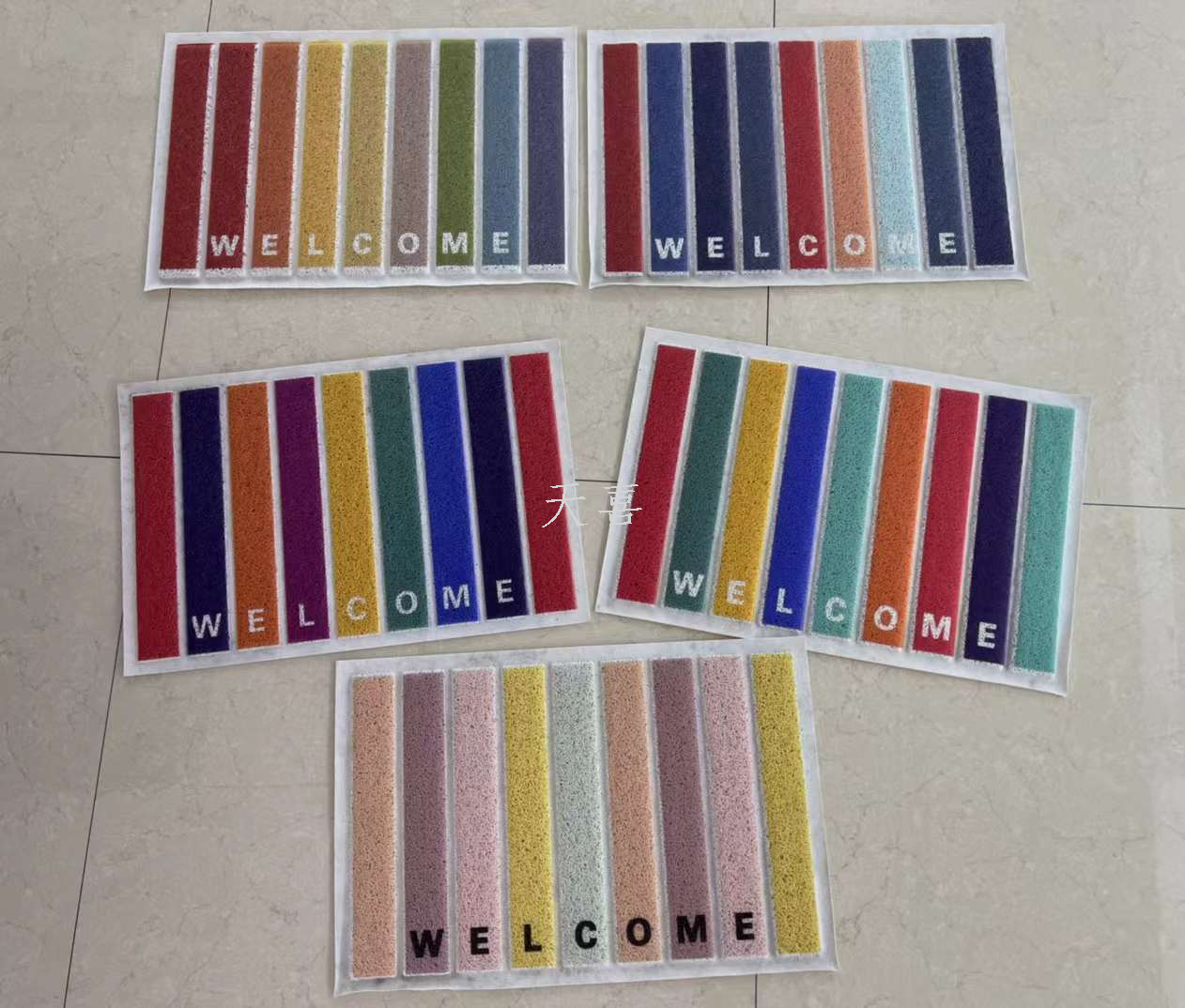 Threaded PVC digital three-dimensional printed brushed door mat, foot mat, anti-slip mat, logo advertisement, entrance door mat pic 1