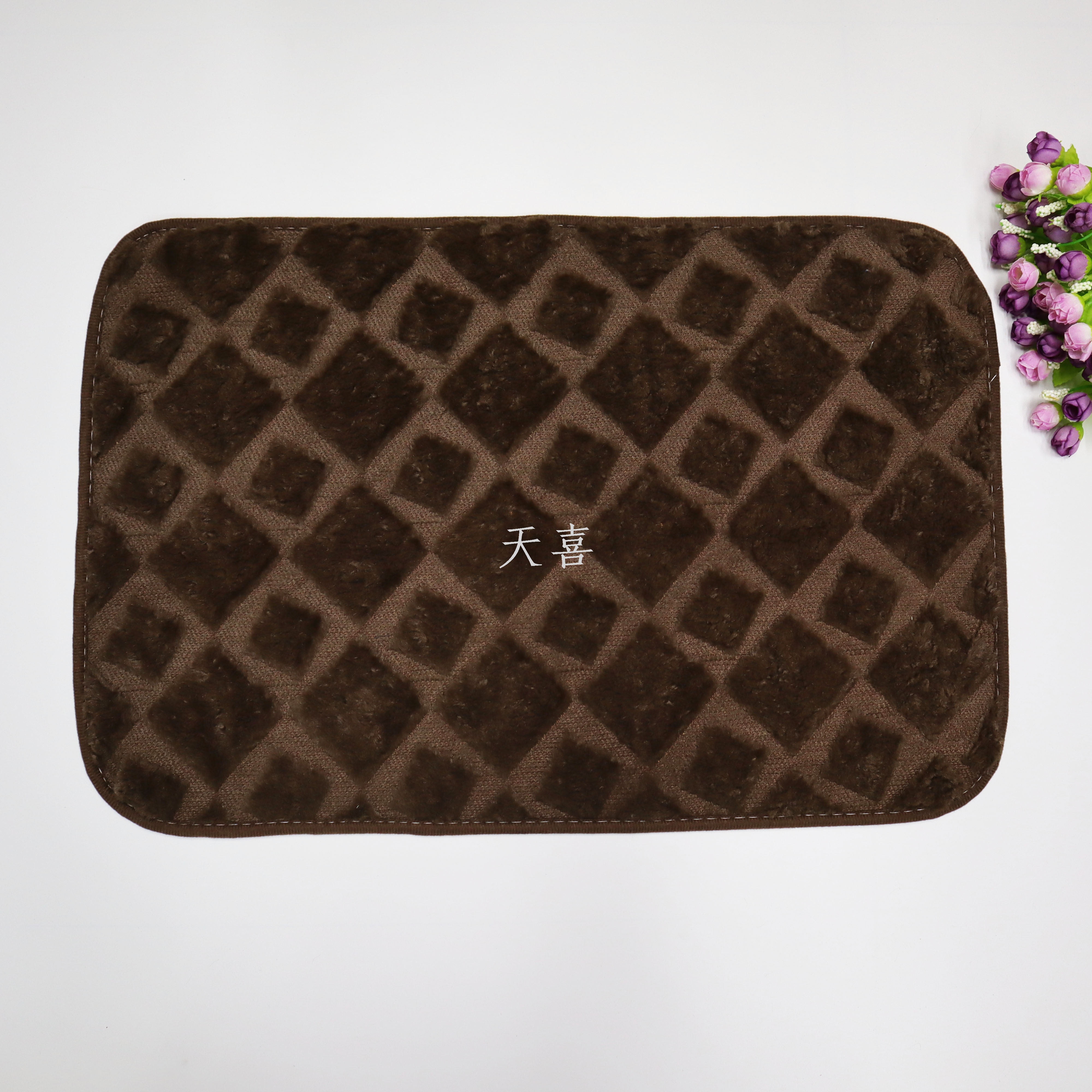 Super soft rabbit fur jacquard carpet, bedroom bedside blanket, living room floor mat, anti-rabbit fur carpet, Nordic floor mat pic 2