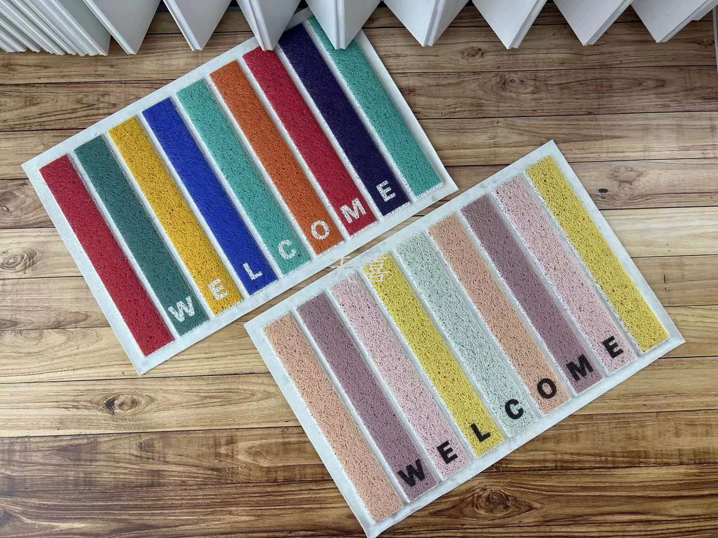 Threaded PVC digital three-dimensional printed brushed door mat, foot mat, anti-slip mat, logo advertisement, entrance door mat pic 3