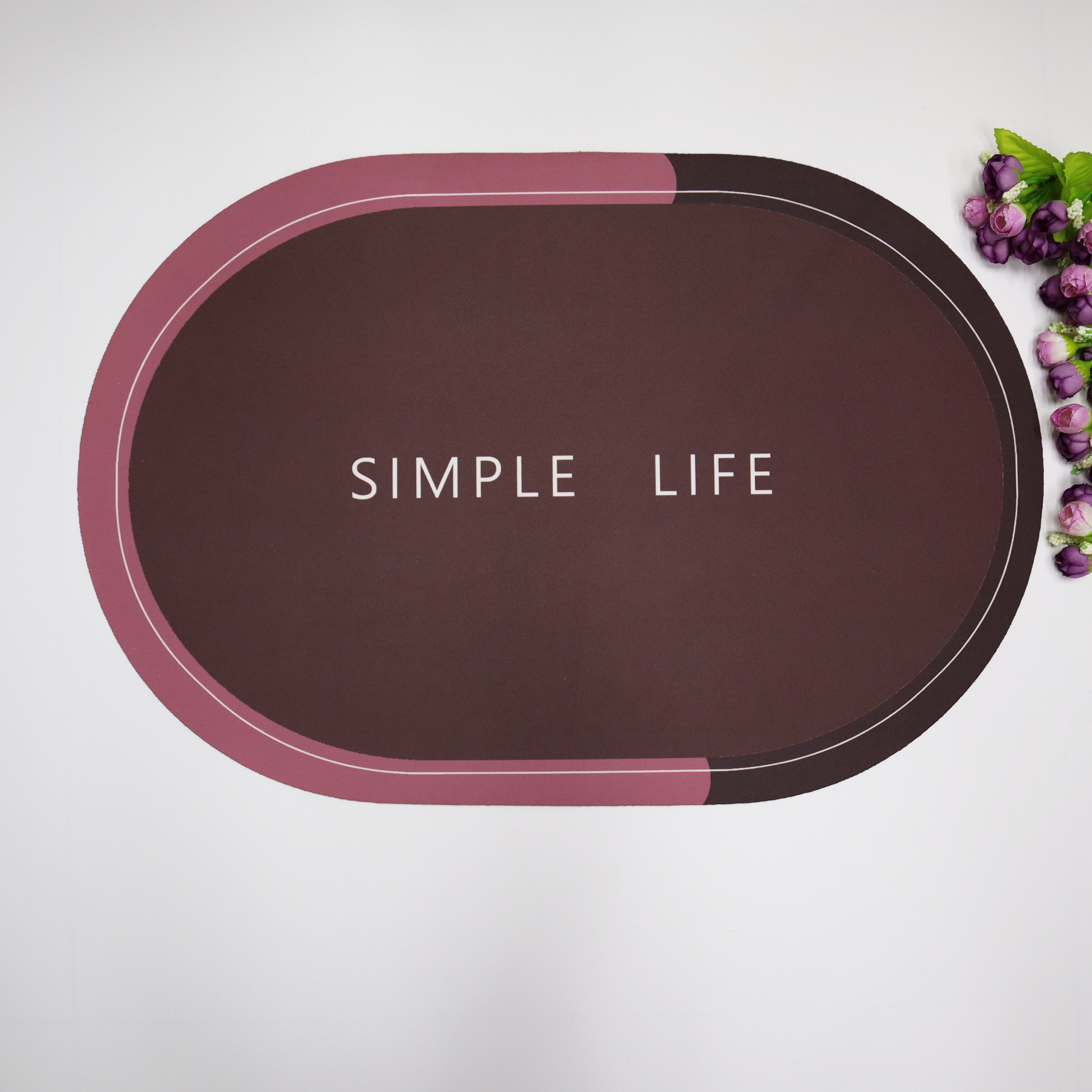 Diatom mud water-absorbing oval floor mat, anti-slip soft foot mat for bathroom door, quick-drying carpet, toilet mat pic 12