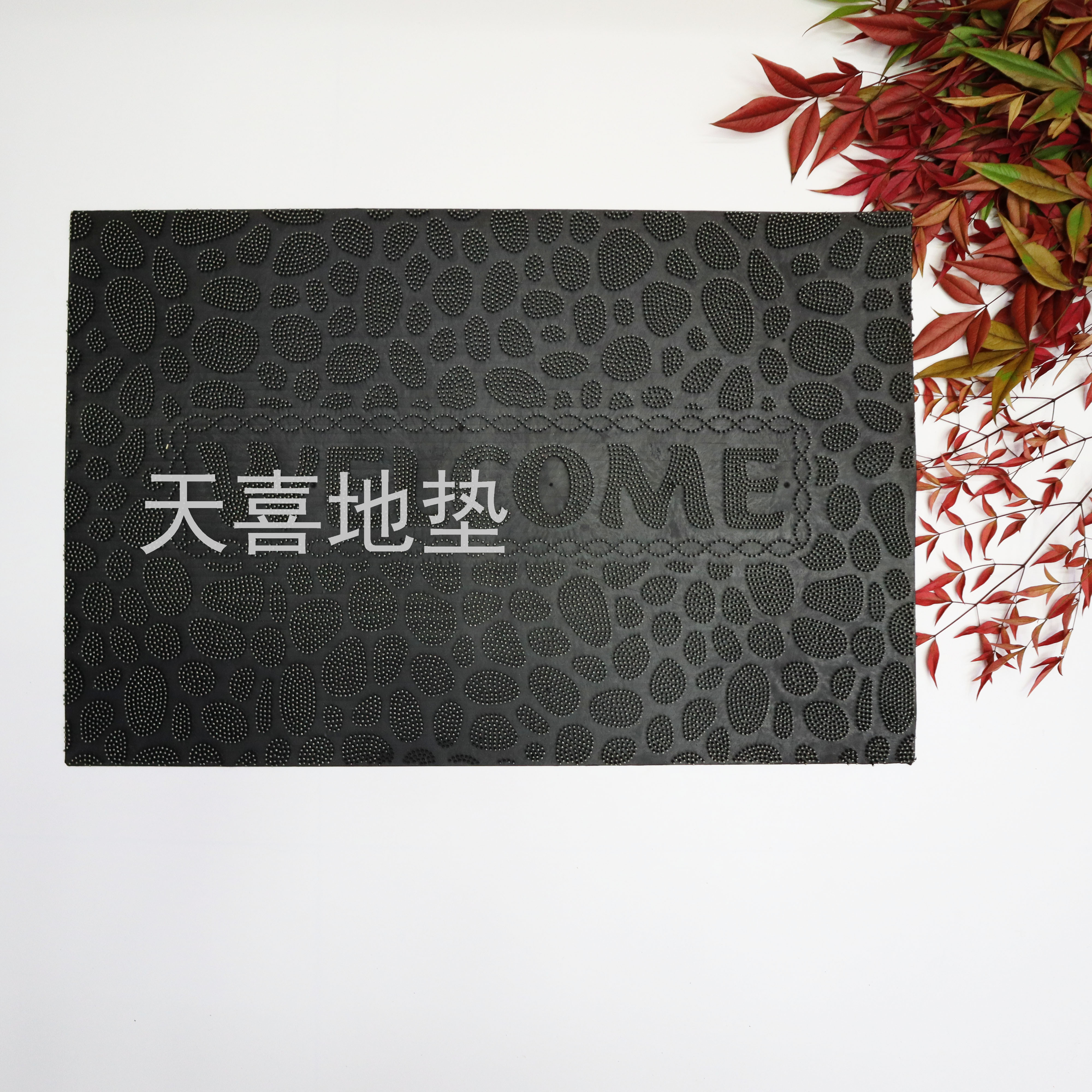 European-style gilded rectangular anti-slip PVC injection molded welcome round carpet floor mat carpet door mat pic 5