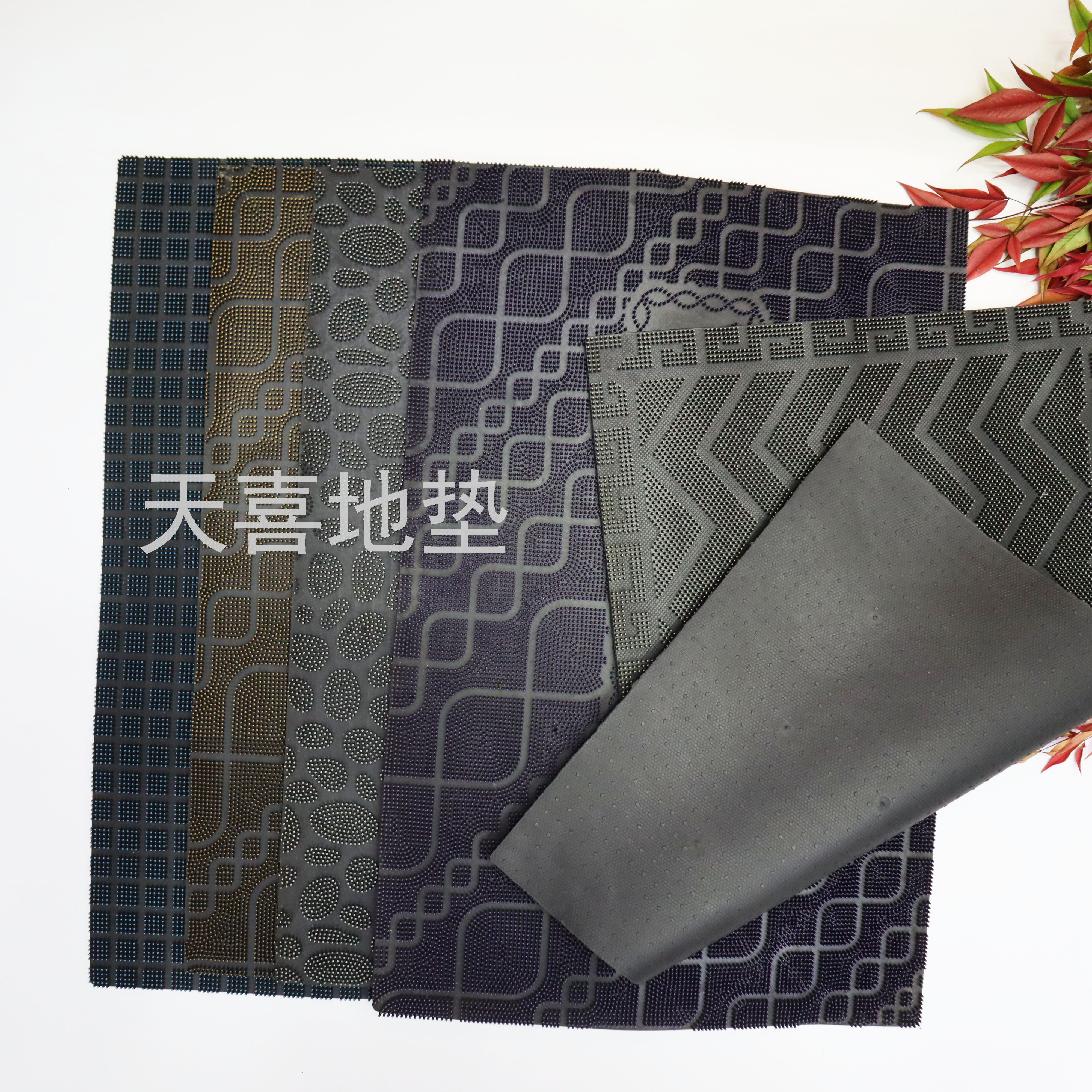 European-style gilded rectangular anti-slip PVC injection molded welcome round carpet floor mat carpet door mat pic 8