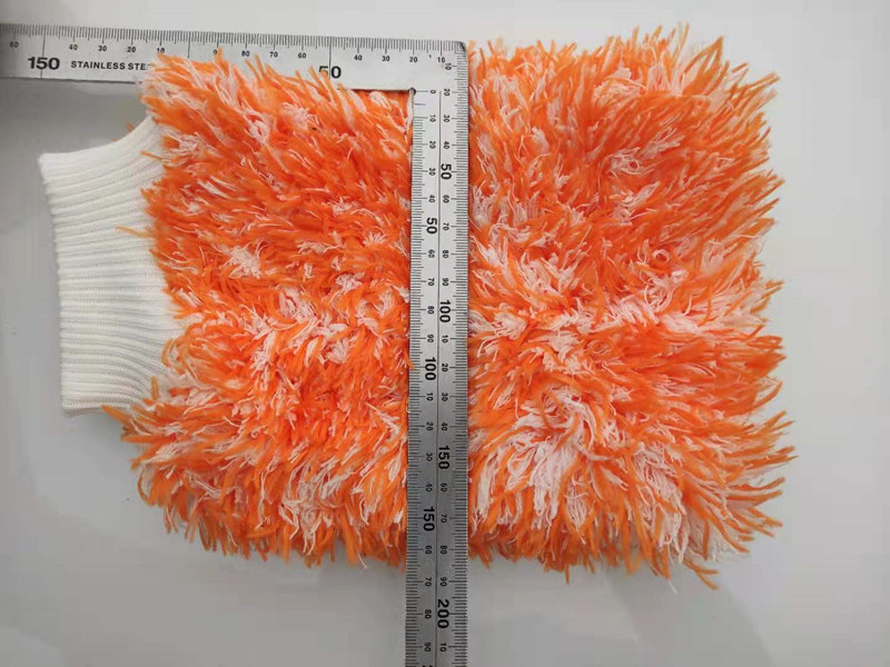 2023 new double-sided colored long and short pile coral pile car cleaning gloves, fine fiber cleaning car washing tools pic 13
