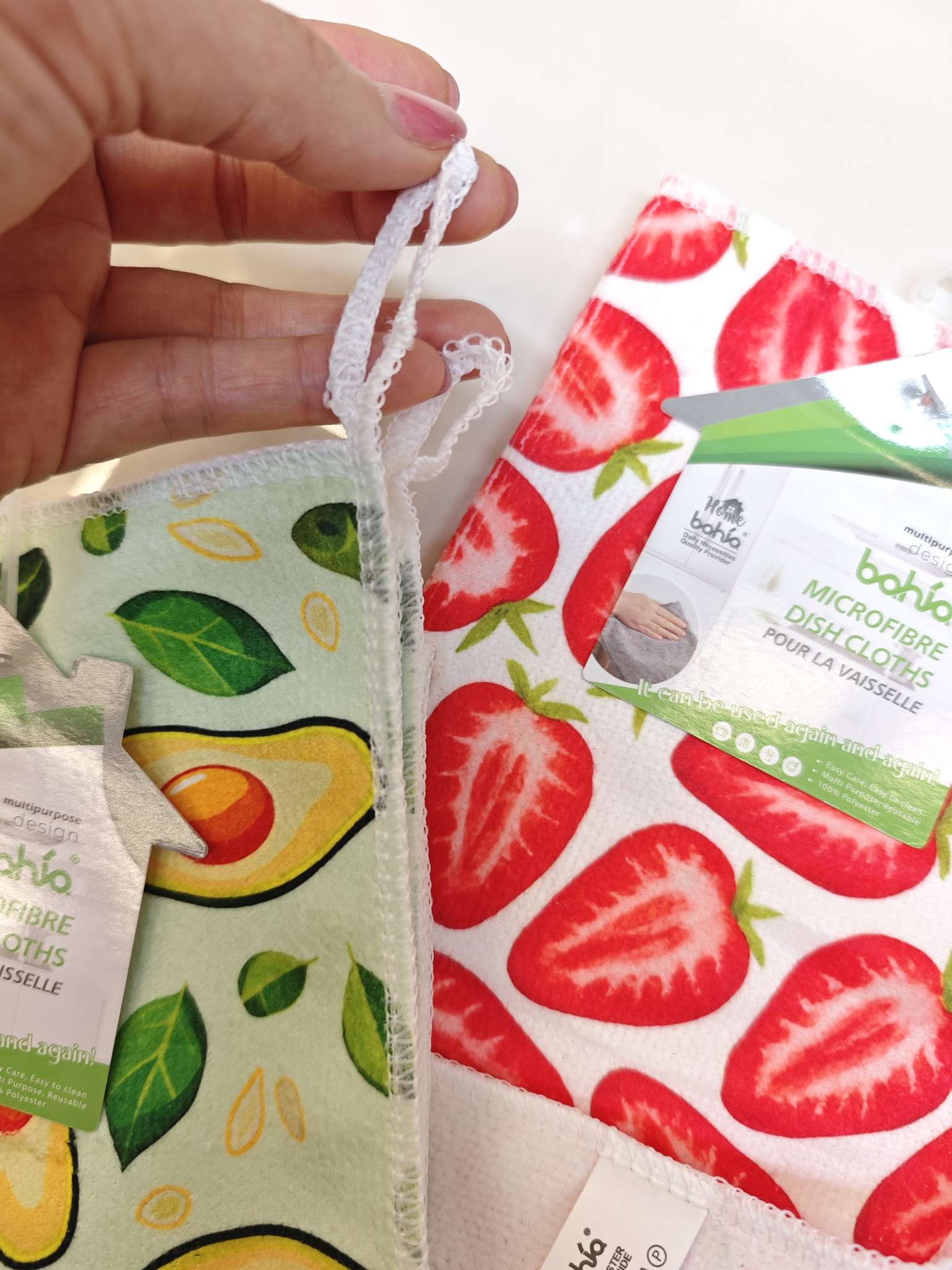 Avocado strawberry digital printing cleaning towel cleaning cloth pic 4