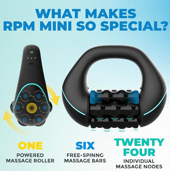 滚动敲击按摩器全身缓解深层组织和肌肉恢复按摩3速旋转功能强大详情6