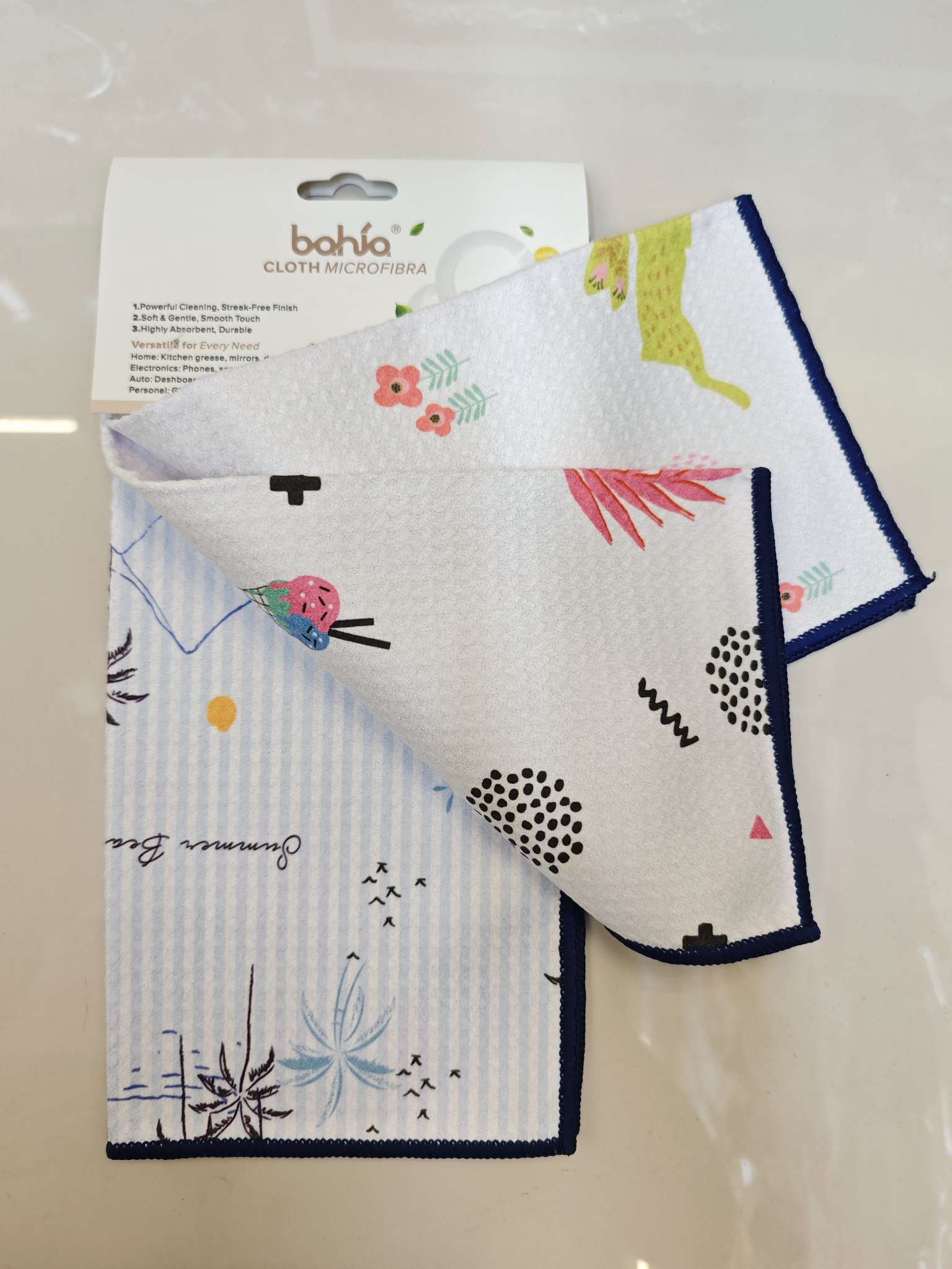 Estampado pequeño waffle cocina limpieza pequeño cuadrado toalla de té pic 3