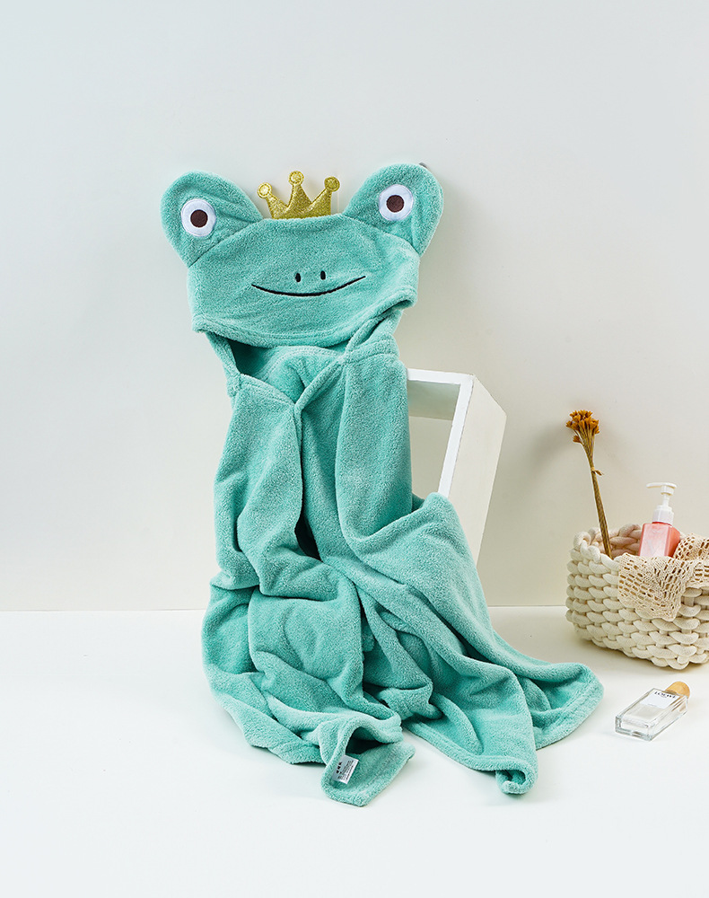 The best-selling coral fleece frog Prince home bathrobes and cute hooded capes on major cross-border e-commerce platforms pic 1