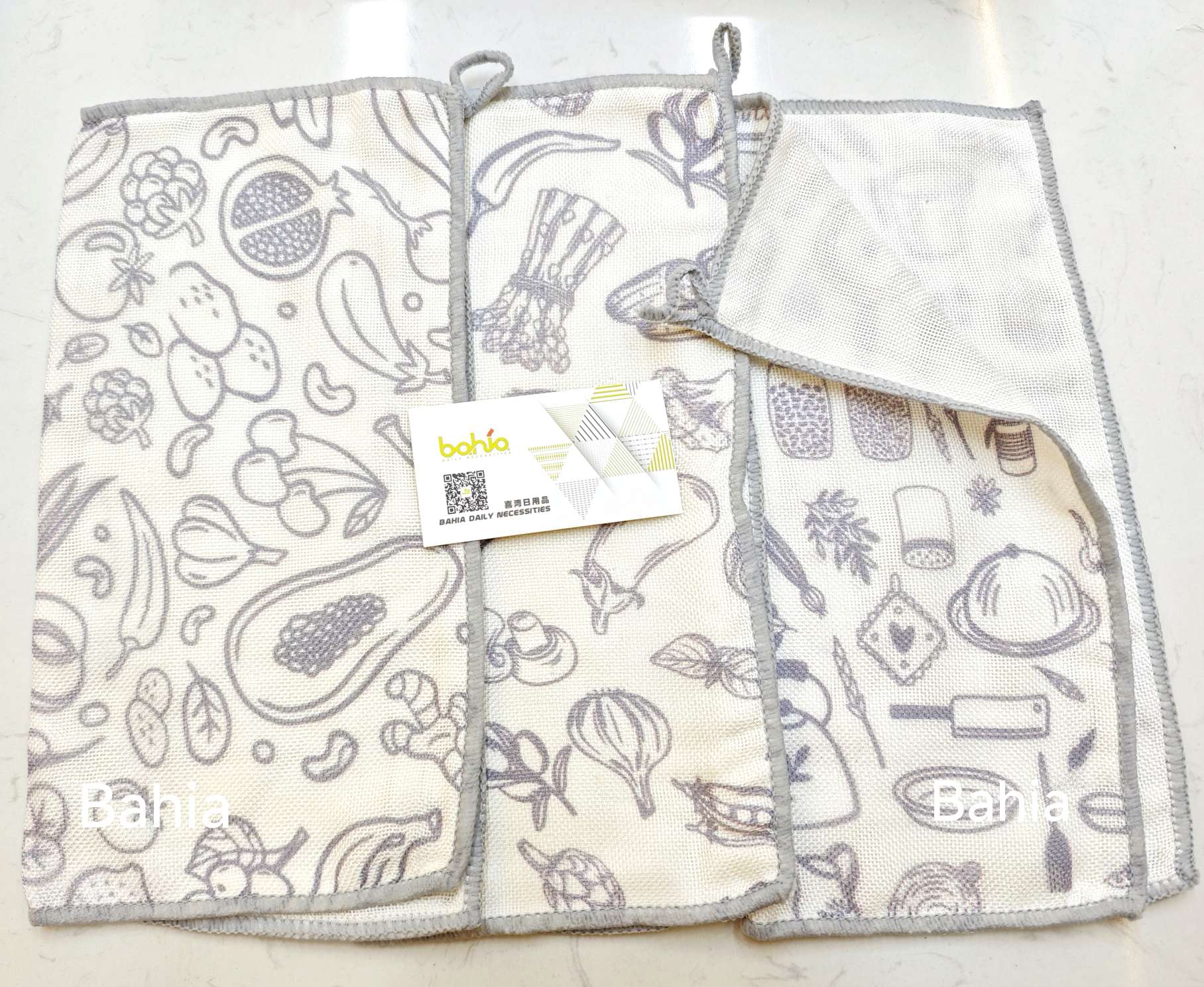 Double-layer plant fiber printed kitchen cleaning small square cloth pic 6