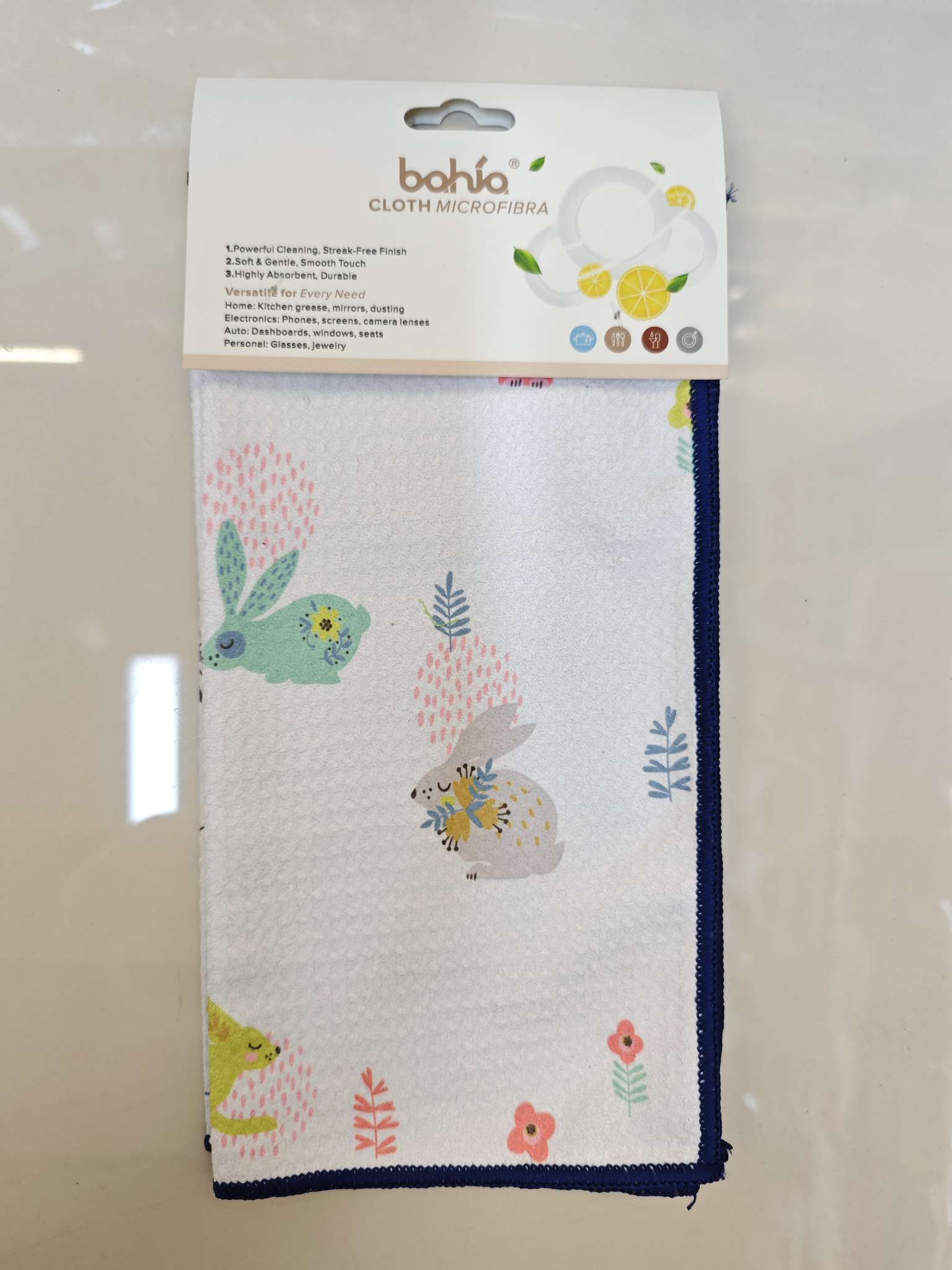 Estampado pequeño waffle cocina limpieza pequeño cuadrado toalla de té pic 1
