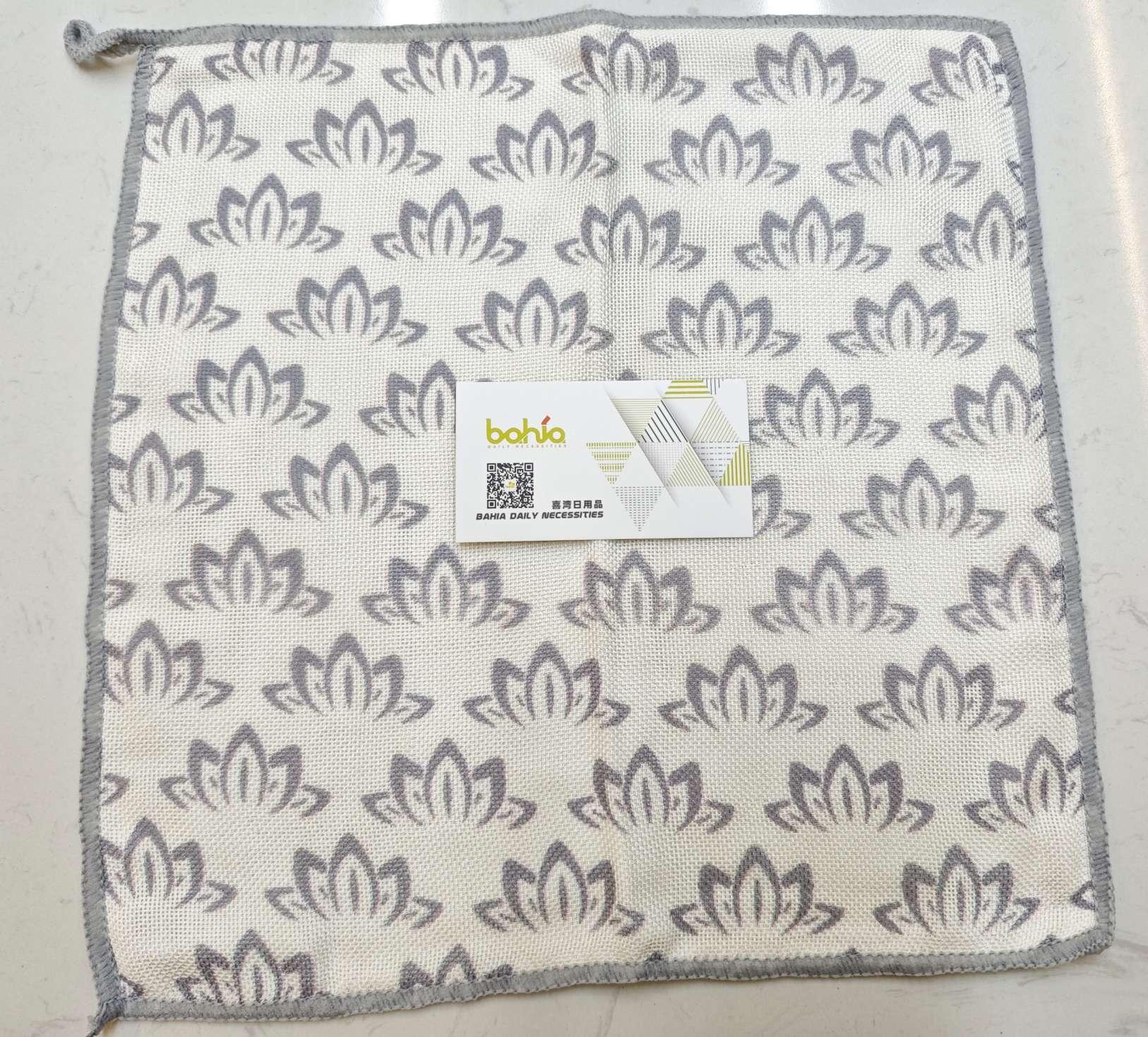 Double-layer plant fiber printed kitchen cleaning small square cloth pic 2