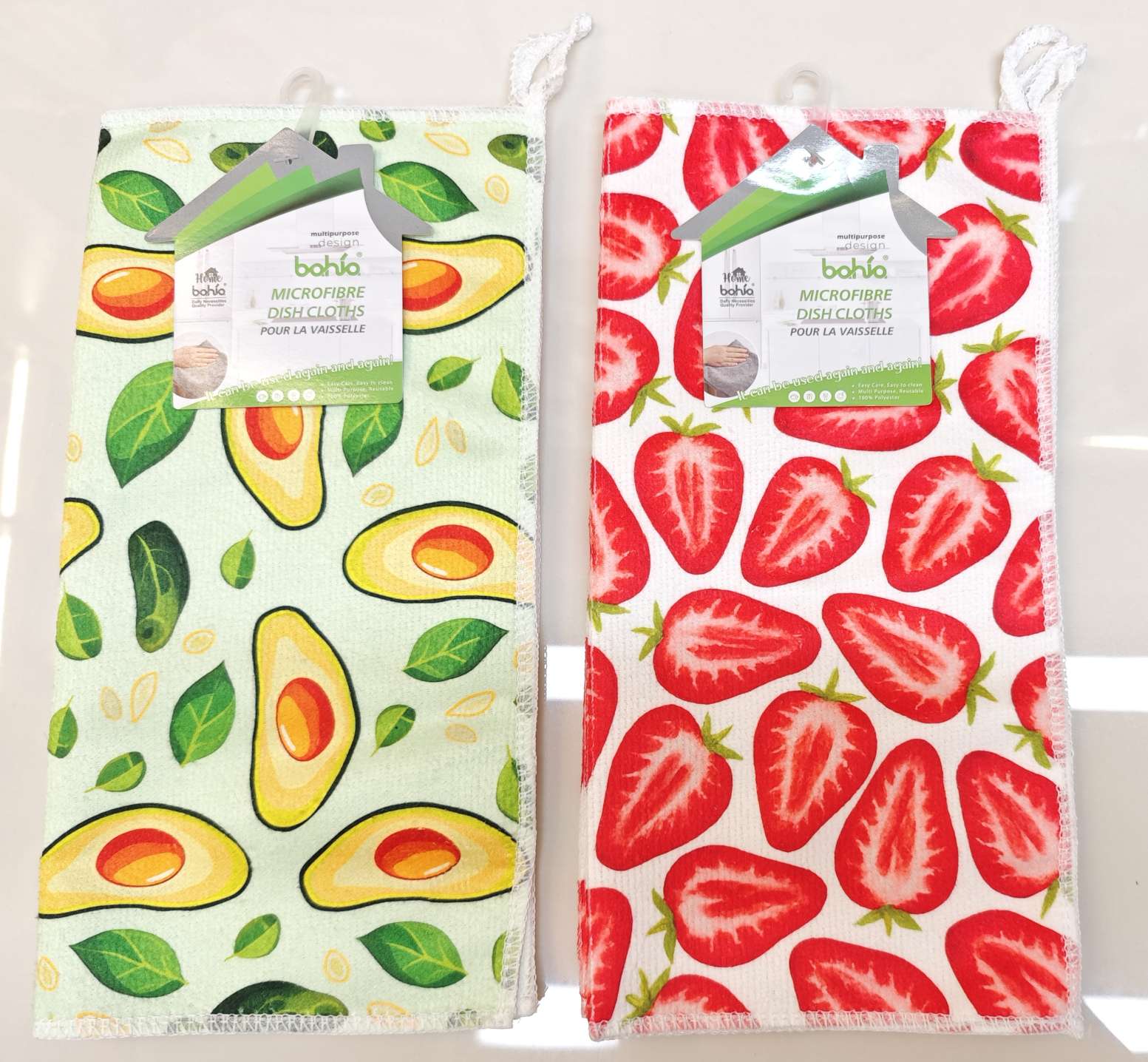 Avocado strawberry digital printing cleaning towel cleaning cloth pic 1