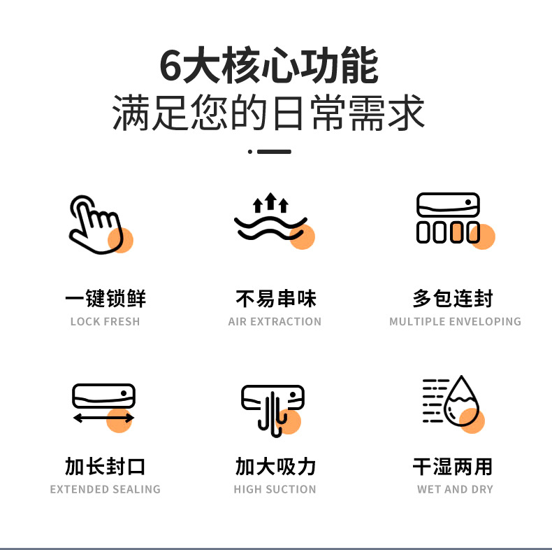 定制家用真空包装封口机食品保鲜膜冰箱塑封机干湿两用真空包装机详情3