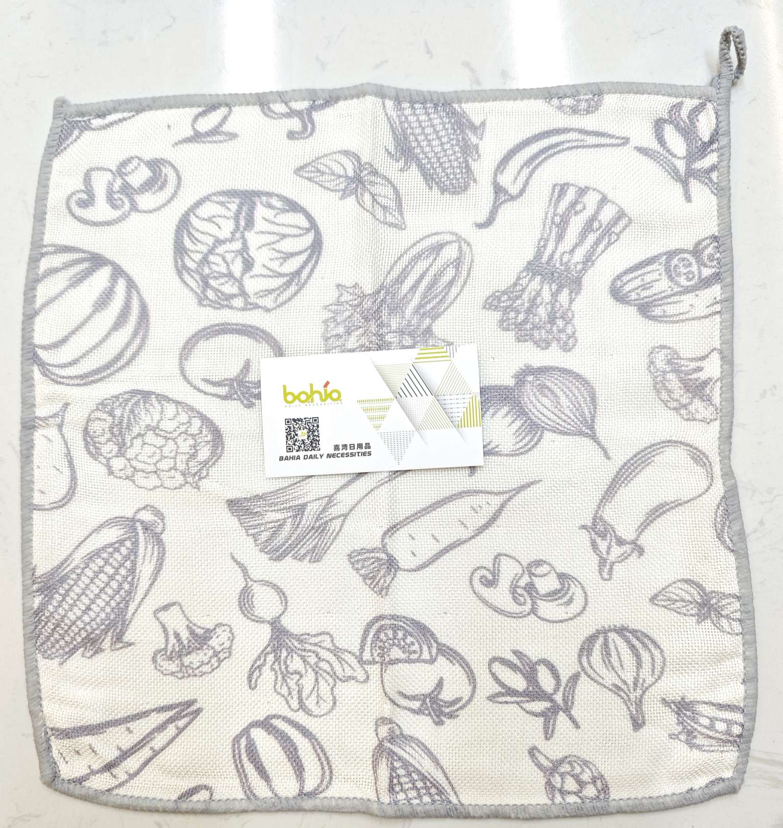 Double-layer plant fiber printed kitchen cleaning small square cloth pic 4