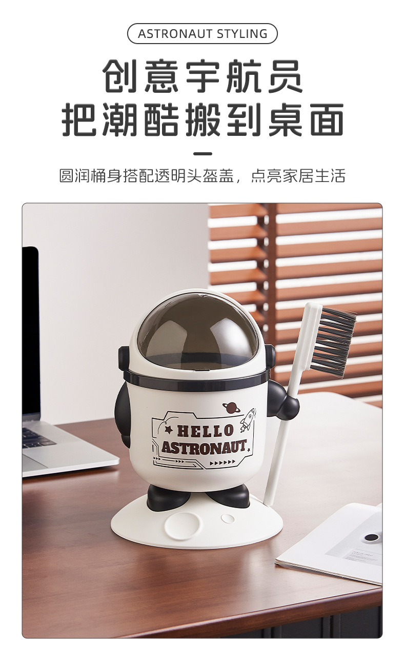 The 2025 new model of light luxury trash can is suitable for home use in the living room, featuring a high-end and elegant appearance. It is also a large, lid-covered dual-purpose wastebasket for the bedroom pic 3