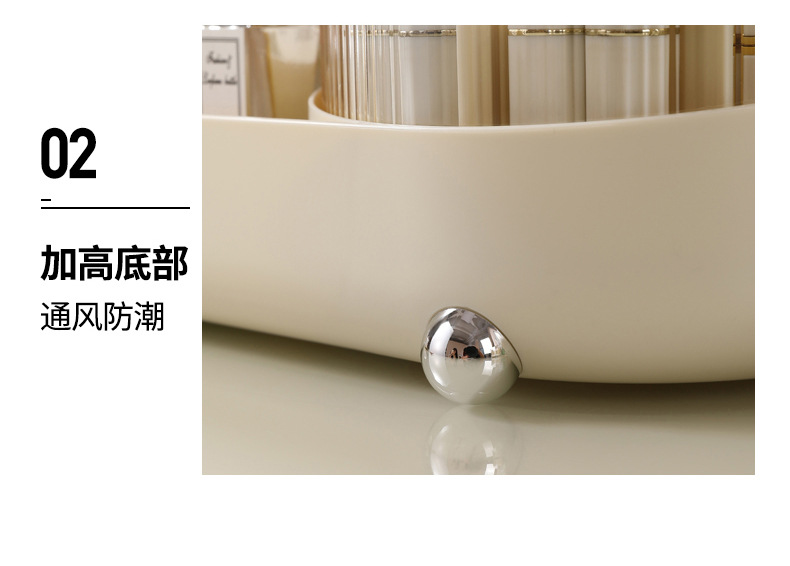 桌面旋转化妆刷收纳筒化妆品收纳盒置物架梳妆台笔筒收纳一体柜详情12