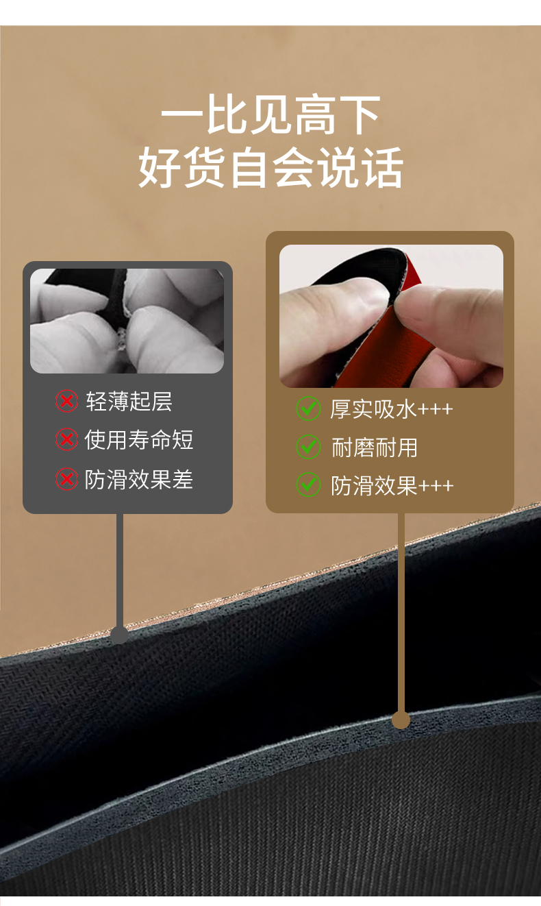 现货浴室地垫L型卫生间吸水脚垫垫硅藻泥厕所门口地毯家用批发详情3