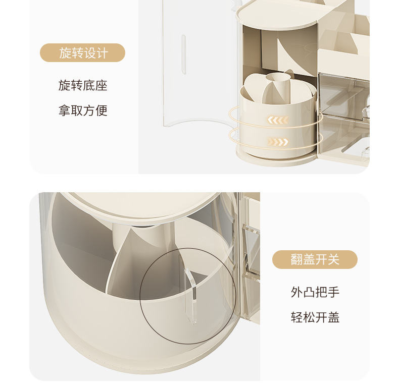 Cosmetic storage box, desktop drawer style, high-end dust-proof pen holder, dressing table, lipstick storage box pic 14