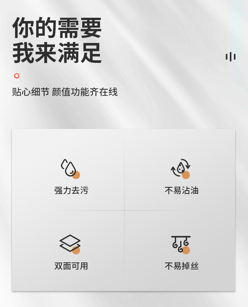 银丝抹布双面钢丝洗碗布替代钢丝球厨房不沾油洗碗巾金属丝百洁布详情4