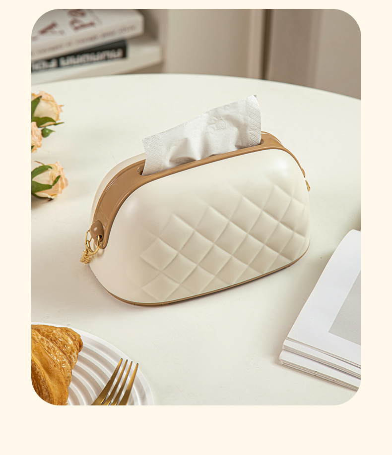 Tissue box, creative bag, storage box, bedside table, bedroom, living room, household coffee table, dining table, portable tissue box pic 12