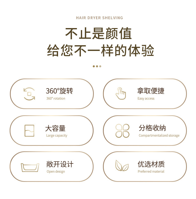 High-end cosmetic storage box, desktop eyeliner pen compartments, 360-degree rotating pen holder, lipstick storage pic 2