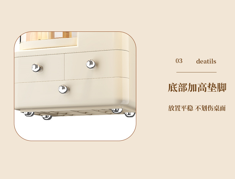 Cosmetics storage box, drawer-style desktop, rotating pen holder desktop, high-end storage rack, lipstick and facial mask organizing box pic 16