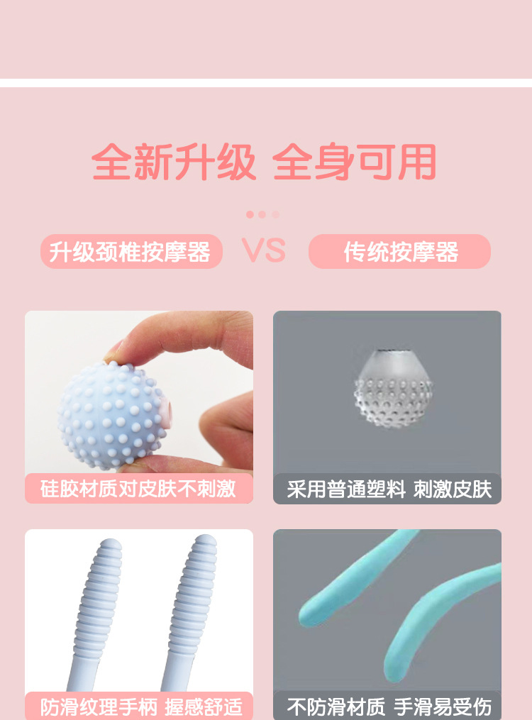 厂家直供手动颈椎按摩器便携式办公家用肩颈按摩神器舒适健康现货详情4
