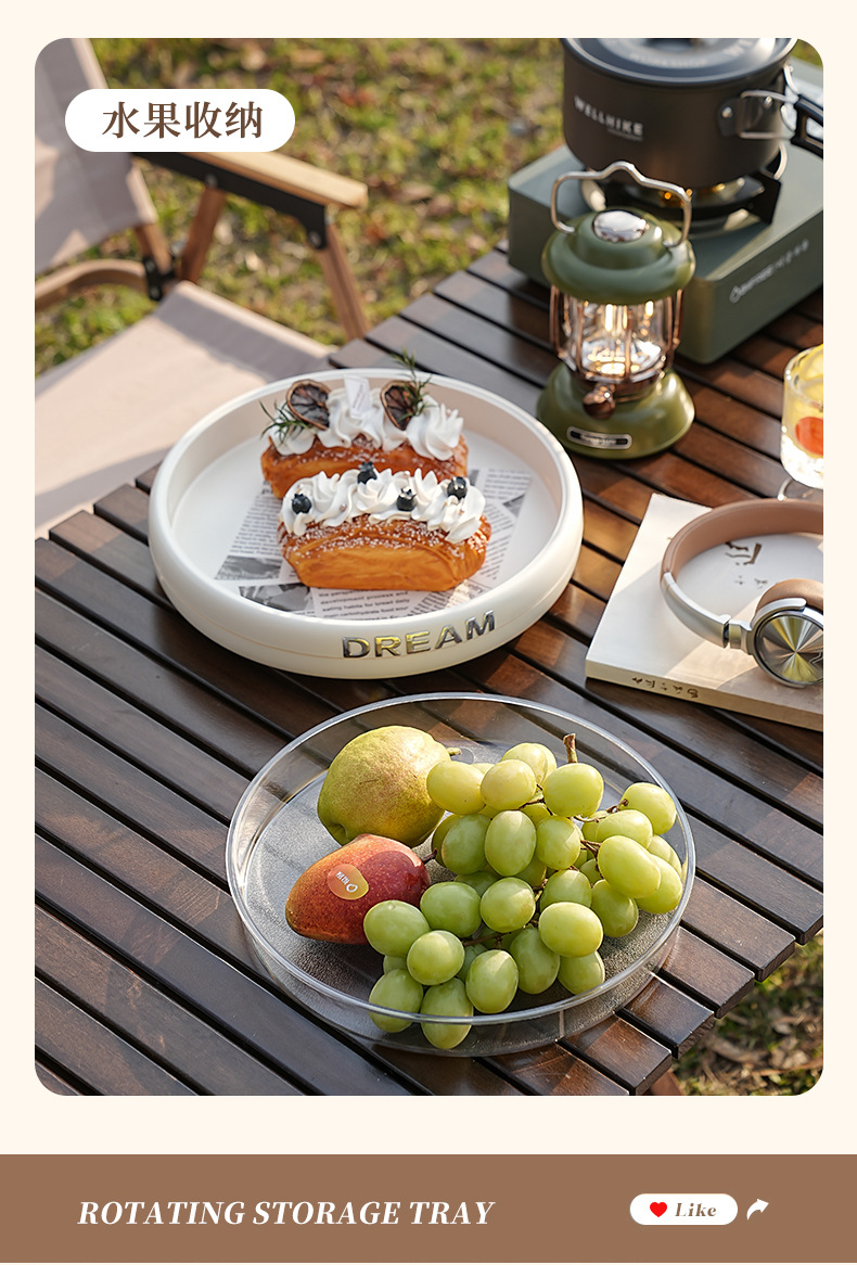 Desktop rotating makeup storage box, kitchen seasoning storage rack, bathroom detachable multi-functional storage tray pic 16