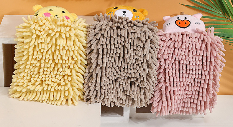 挂式动物擦手巾吸水速干加厚双层可挂擦手布可爱伴手礼毛巾详情2