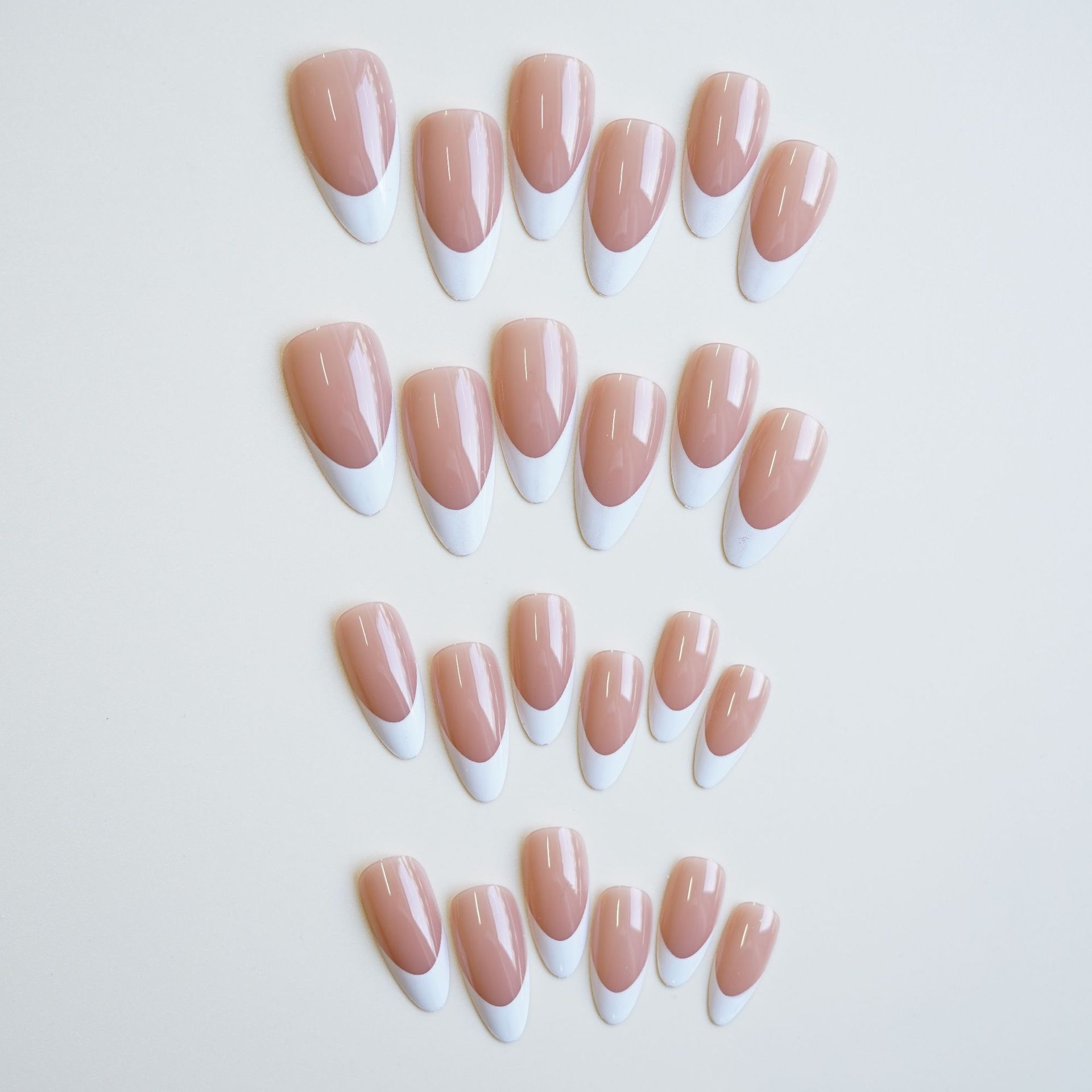 WM-40杏仁法式假指甲片跨境穿戴甲甲片美甲贴片24片成品甲片批发详情29