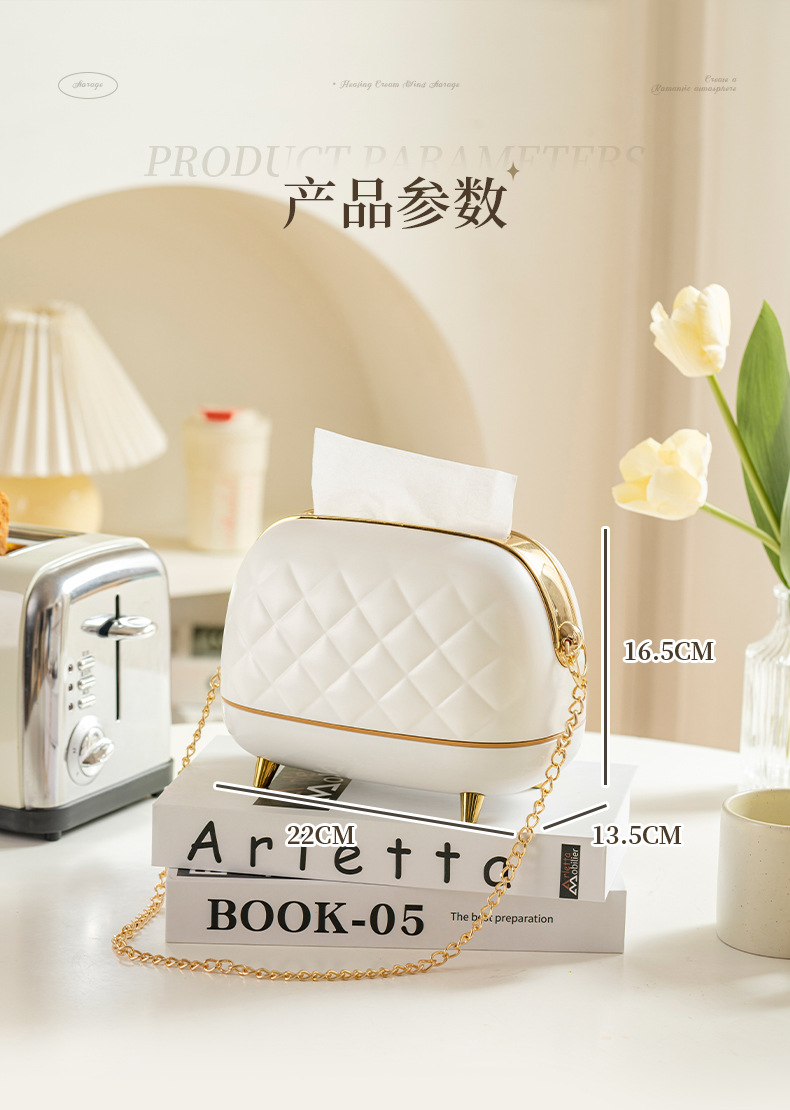 Tissue box, creative bag, storage box, bedside table, bedroom, living room, household coffee table, dining table, portable tissue box pic 13