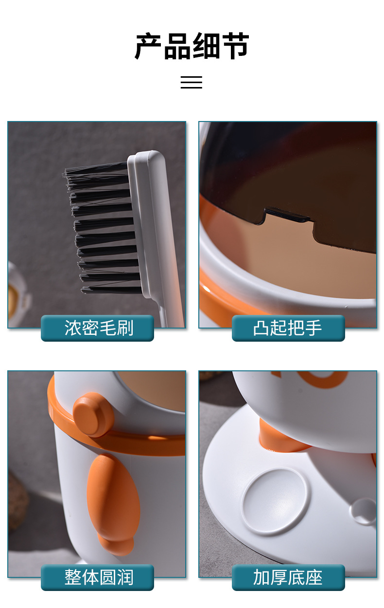 Astronaut desktop trash can, home living room covered storage bucket, student dormitory fruit peel, paper scraps and waste paper bucket pic 10