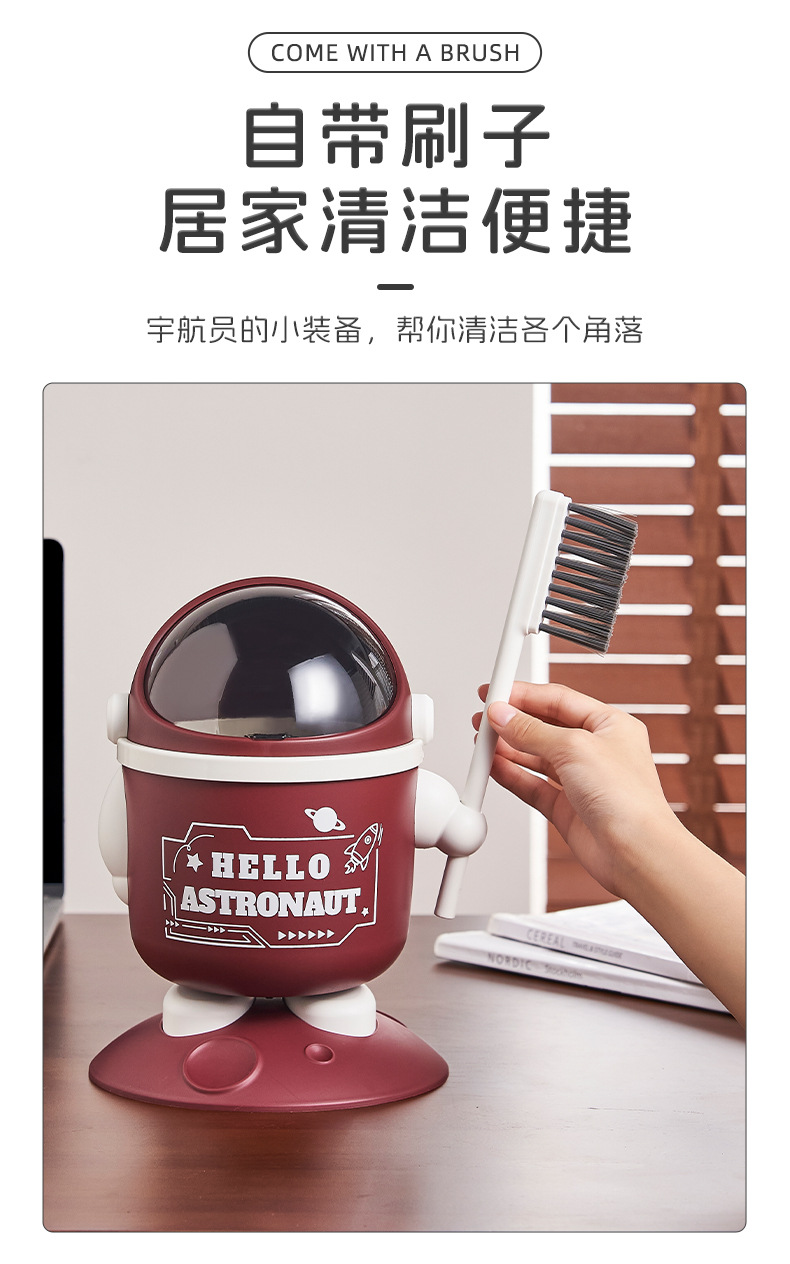 The 2025 new model of light luxury trash can is suitable for home use in the living room, featuring a high-end and elegant appearance. It is also a large, lid-covered dual-purpose wastebasket for the bedroom pic 4