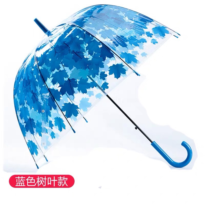 24骨雨伞定制枫叶图案透明伞大雨伞防晒详情9