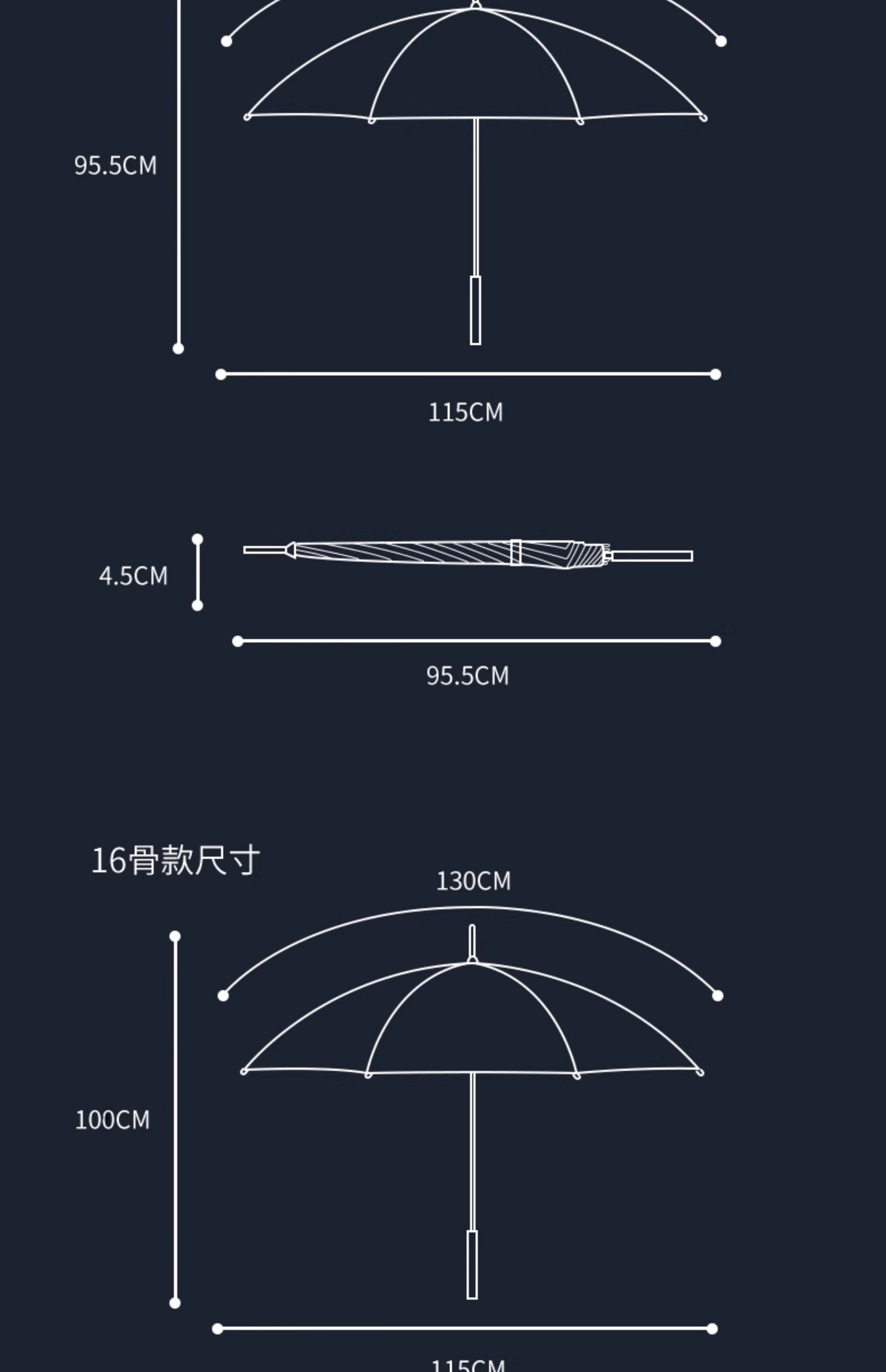 天堂伞单手一秒开伞舒适便捷雨伞雨伞饰品大雨伞防晒拐杖伞女户外详情30