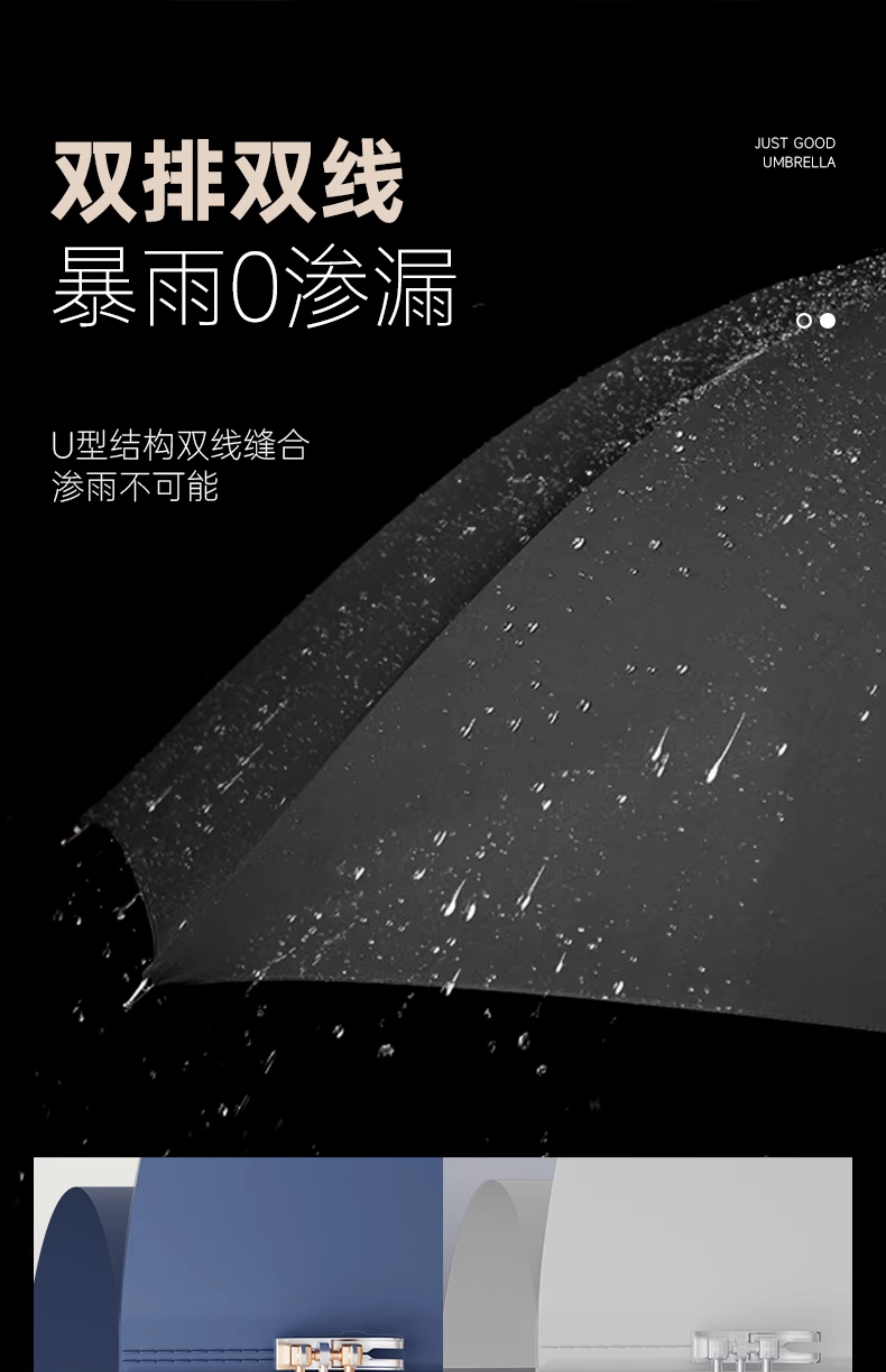 24骨雨伞定制透明伞单手一秒开伞轻松顺畅防晒大雨伞详情12
