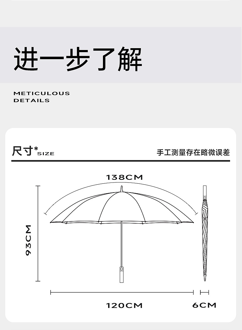 高端商务遮阳伞大号晴天雨天两用伞时尚抗风广告伞详情12