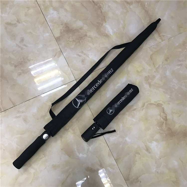 黑色雨伞Mercedes-Benz品牌雨伞天堂伞拐杖伞女户外大雨伞防晒雨伞饰品详情3