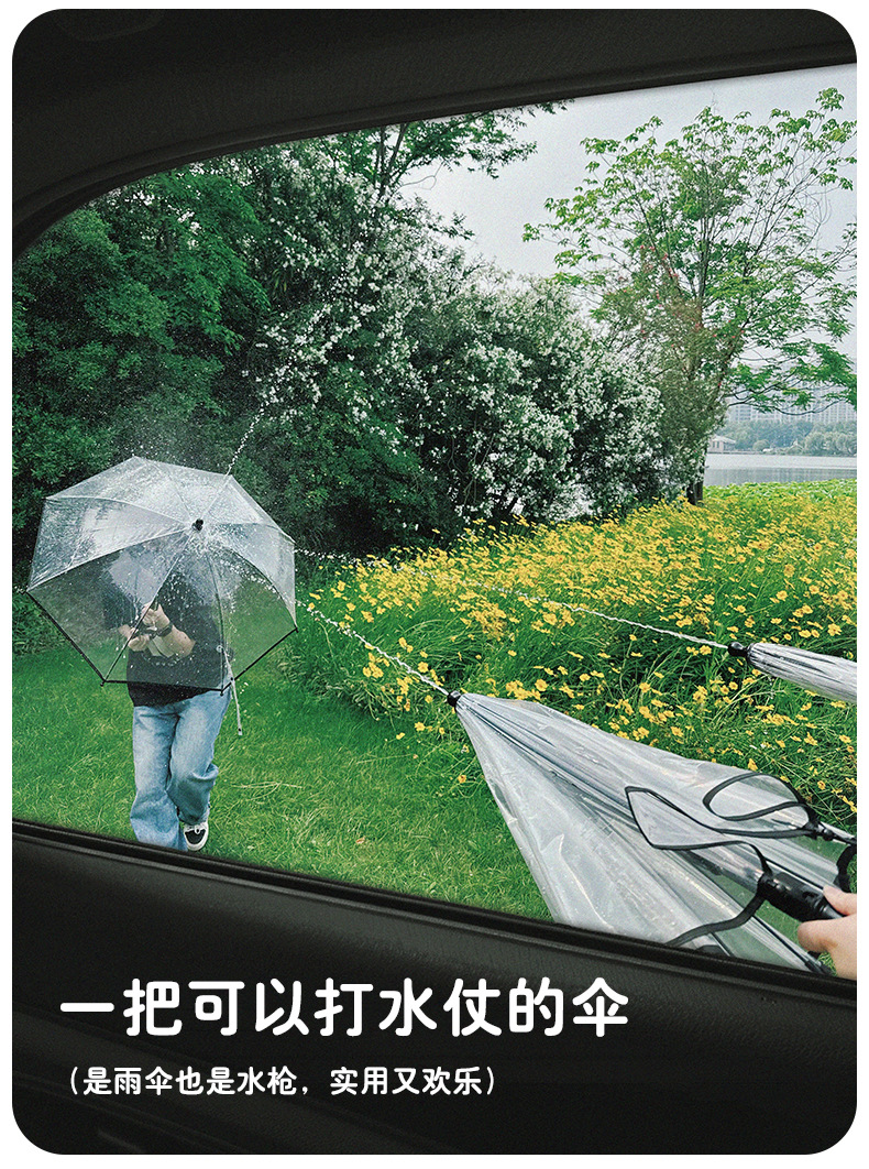 24骨雨伞定制透明伞大雨伞防晒雨伞水枪+雨伞水枪详情4