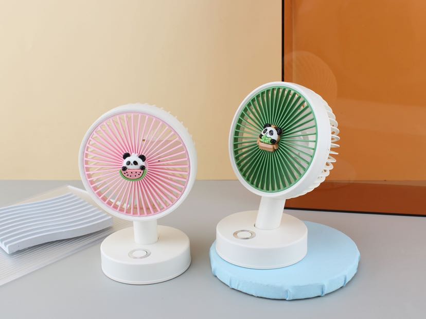 Panda desktop color light with three-speed electric fan pic 4