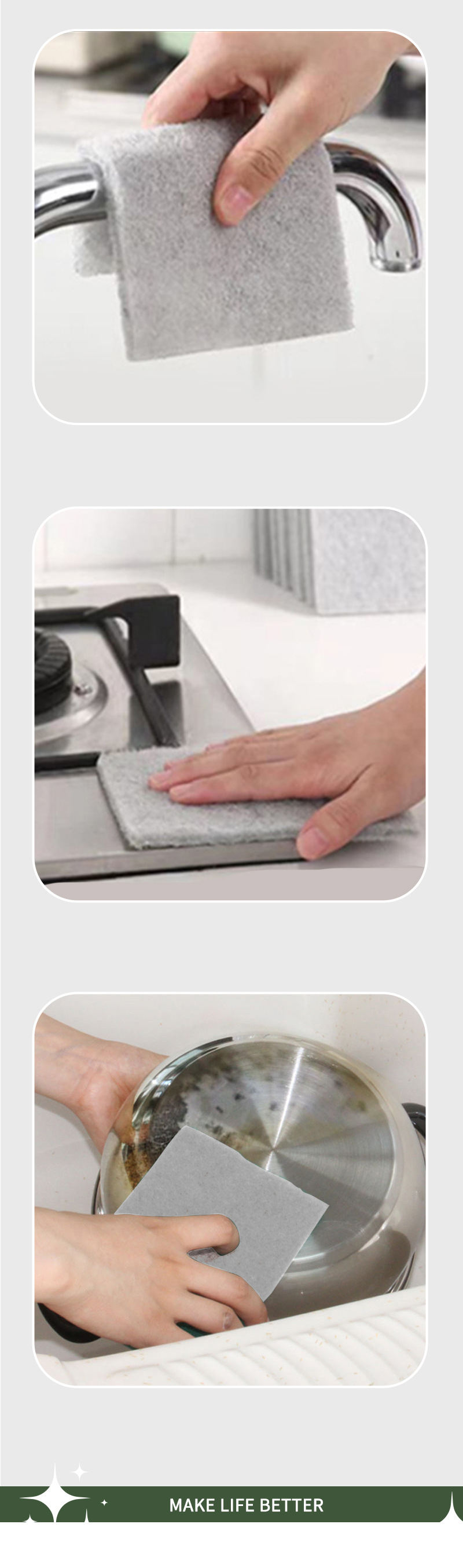 跨境百洁布洗碗布厨房去油去污家务地板清洁用具大扫除清洁布抹布详情10