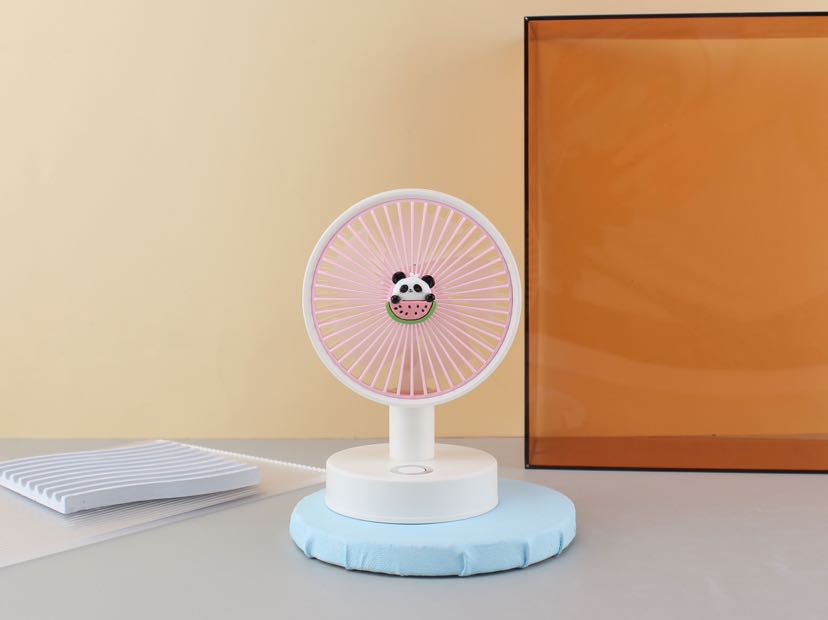 Panda desktop color light with three-speed electric fan pic 6