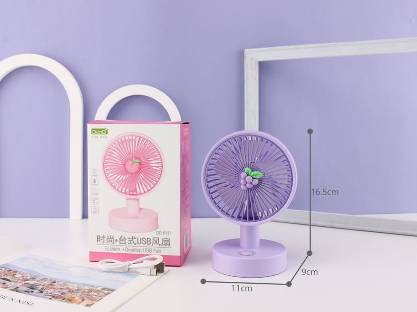 水果台式彩灯三档电风扇详情8