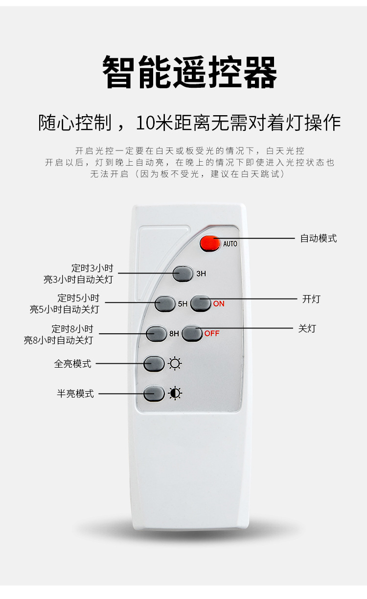 AIBUCUO巨舶跨境爆款solar light太阳能路灯户外led灯人体感应灯详情17